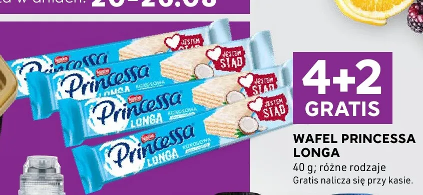 Wafel Princessa Longa promocja w Stokrotka