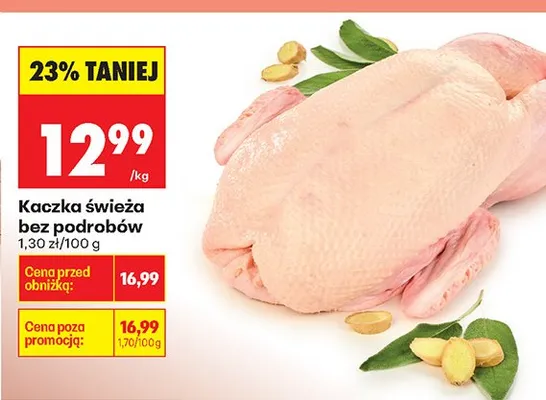 Kaczka świeża bez podrobów promocja w Biedronka