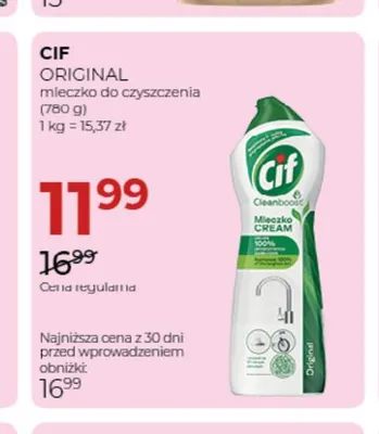 Mleczko do czyszczenia Original Cif promocja w Drogerie Jawa
