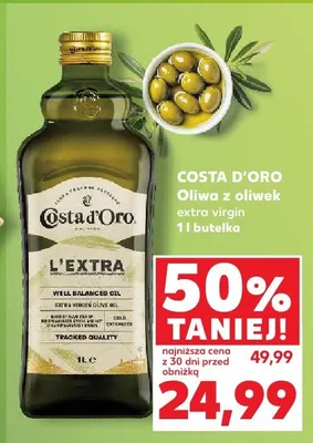 Oliwa z oliwek extra virgin Costa d'Oro L'Extra promocja w Kaufland