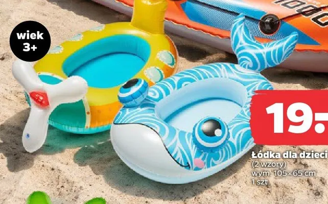 Łódka dla dzieci 105x65 cm promocja w Netto