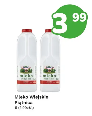 Mleko wiejskie świeże Piątnica 3,2% promocja w Limonka