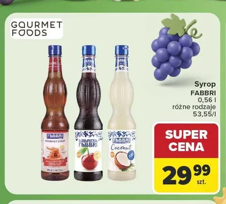 Syrop Fabbri kokosowy promocja w Carrefour Market