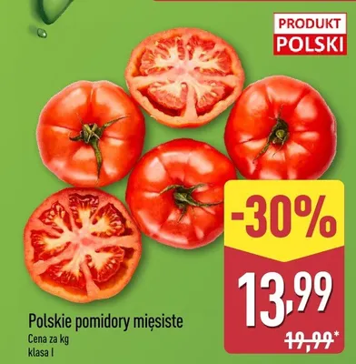 Pomidory mięsiste polskie promocja w Aldi