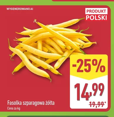Fasolka szparagowa żółta promocja w Aldi