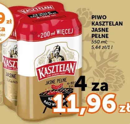 Piwo Kasztelan Jasne Pełne promocja w Groszek