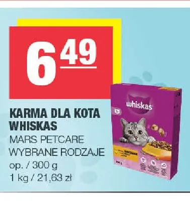 Karma dla kota Whiskas promocja w SPAR