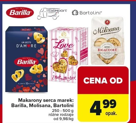 Makaron serca różne rodzaje promocja w Carrefour Market