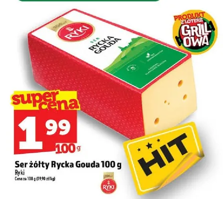 Ser żółty Rycka Gouda Ryki promocja w TOPAZ
