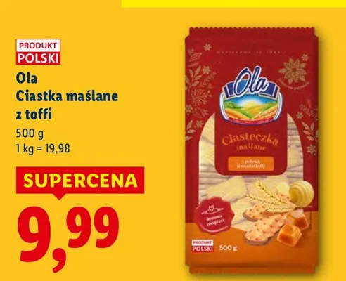 Ciastka maślane z toffi promocja w Lidl