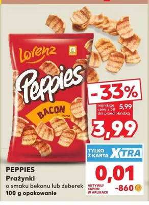 Prażynki o smaku żeberek Lorenz Peppies promocja w Kaufland