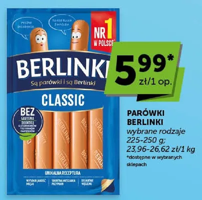 Parówki Berlinki Classic promocja w Euro Sklep