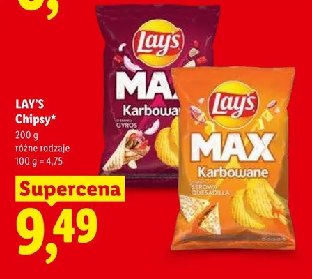 Chipsy MAX Karbowane Lay's promocja w Lidl