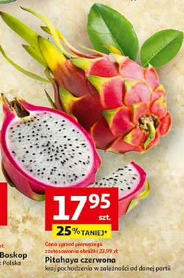 Pitahaya czerwona promocja w Auchan