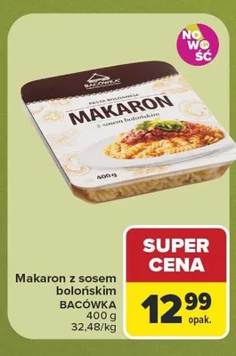 Makaron z sosem bolońskim Bacówka promocja w Carrefour Market