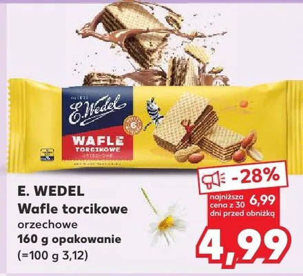 Wafle torcikowe orzechowe promocja w Kaufland