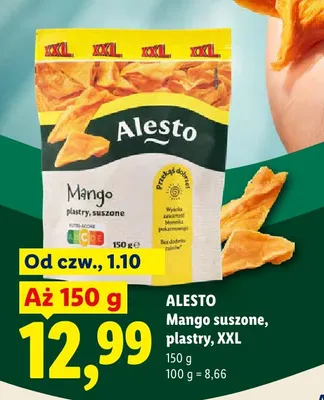 Mango suszone plastry XXL Alesto promocja w Lidl