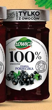 Dżem 100% z owoców czarna porzeczka Łowicz promocja w Biedronka
