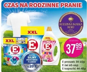 Proszek E 54-60p, żel 60-66p, kapsułki 64-48p Drogerie Jasmin promocja w Drogerie Jasmin