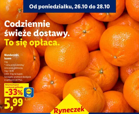 Mandarynki luzem Ryneczek promocja w Lidl