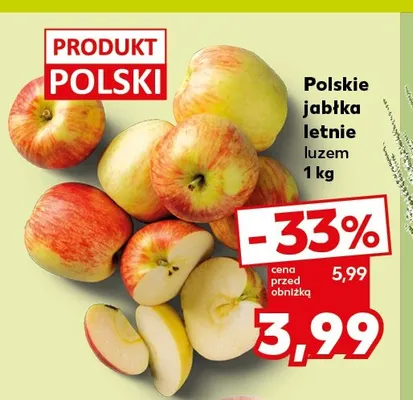 Jabłka polskie letnie promocja w Kaufland