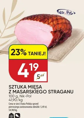 Sztuka mięsa z masarskiego straganu promocja w Chata Polska