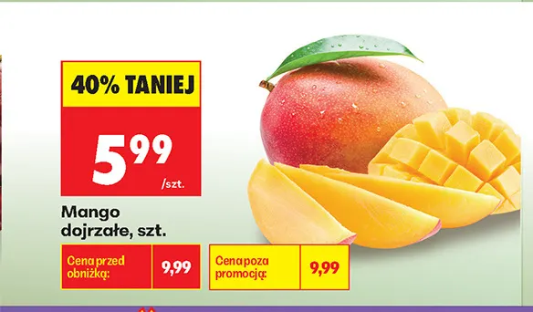 Mango dojrzałe promocja w Biedronka