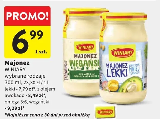 Majonez Winiary lekki promocja w Intermarche