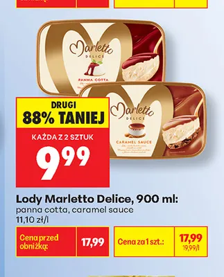 Lody Marletto Delice caramel sauce promocja w Biedronka