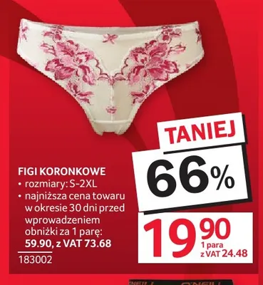 Figi koronkowe promocja w Selgros