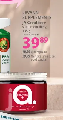 Suplement diety Levann Supplements jA Creatine+ promocja w Hebe