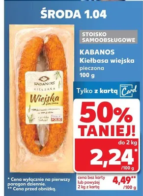 Kiełbasa wiejska pieczona promocja w Kaufland