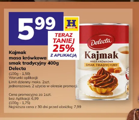 Kajmak masa krówkowa smak tradycyjny Delecta promocja w Hitpol