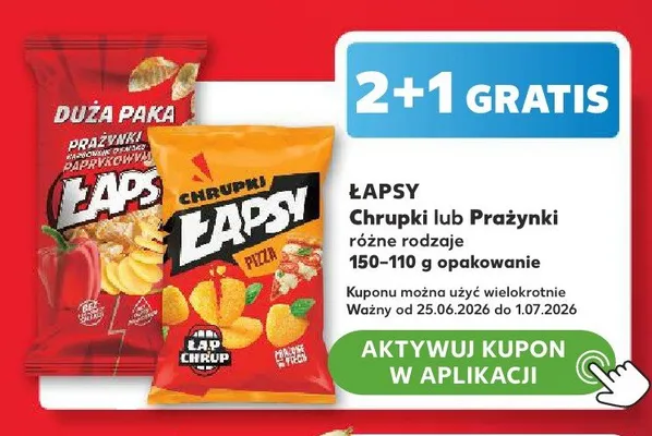 Chrupki Łapsy pizza promocja w Kaufland