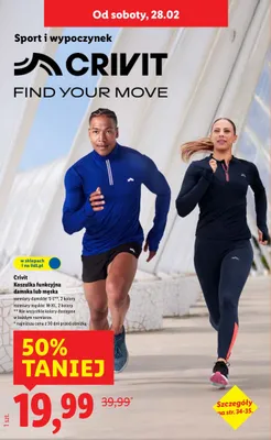 Koszulka funkcyjna damska lub męska promocja w Lidl