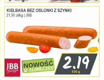Kiełbasa bez osłonki z szynki promocja w Słoneczko