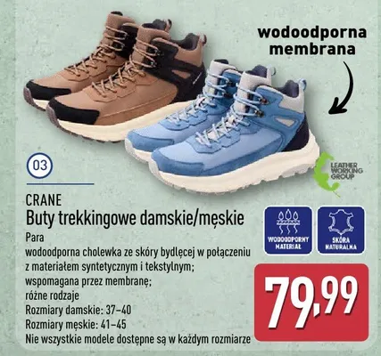 Buty trekkingowe męskie promocja w Aldi