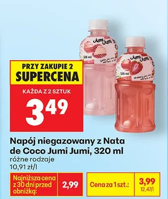 Napój niegazowany z Nata de Coco różne rodzaje promocja w Biedronka