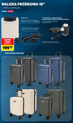 Walizka próżniowa 16" z pompką elektryczną Semi Line promocja w Carrefour