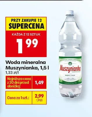 Woda mineralna promocja w Biedronka