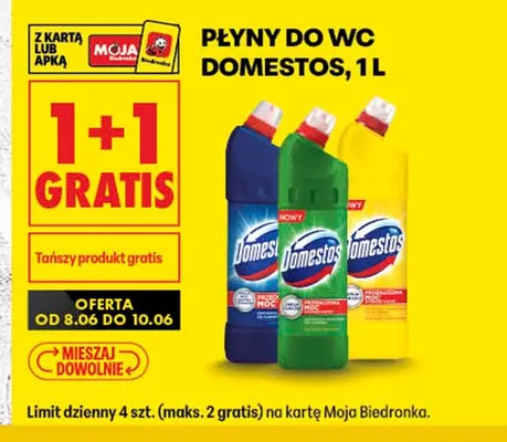 Płyn do WC Domestos promocja w Biedronka