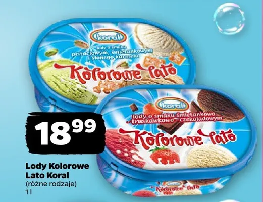 Lody Kolorowe Lato Koral promocja w Netto