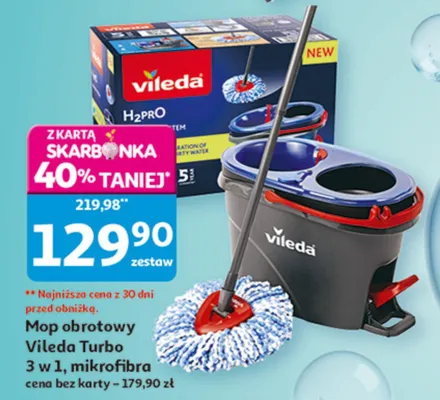 Mop obrotowy Vileda Turbo 3 w 1, mikrofibra promocja w Auchan
