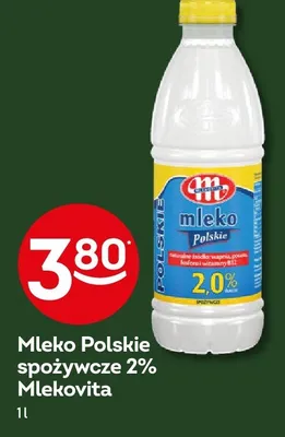 Mleko Polskie spożywcze 2% Mlekovita promocja w Żabka