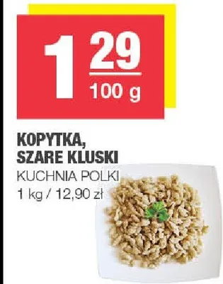 Szare kluski Kuchnia Polki promocja w SPAR