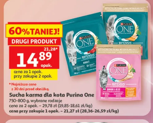 Sucha karma dla kota Purina One promocja w Auchan