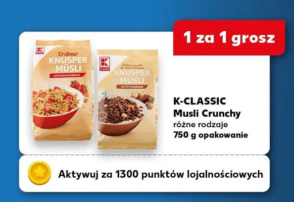 Musli Crunchy różne rodzaje promocja w Kaufland