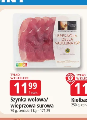 Szynka wieprzowa surowa promocja w Leclerc
