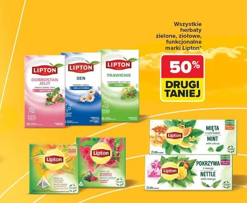 Herbata zielona Lipton Raspberry & Pomegranate promocja w Carrefour Market