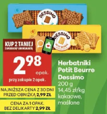 Herbatniki kakao, maślane promocja w Delikatesy Centrum